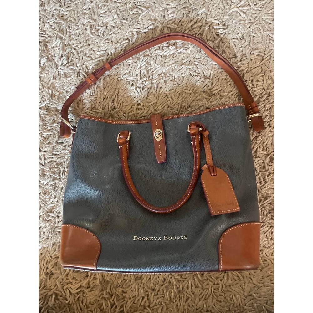 DOONEY & BOURKE Shelby Shopper Tote Bag Purse Leather Big TRAVEL OFFICE LARGE - Picture 4 of 14